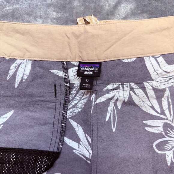 patagonia net plus board shorts womens size 12 tropical flat front swimwear - Picture 7 of 12